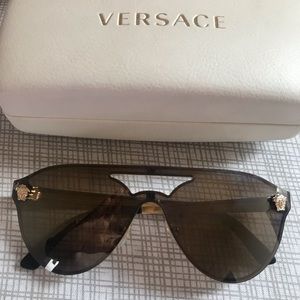 Authentic Versace Gold Rimless sunglasses